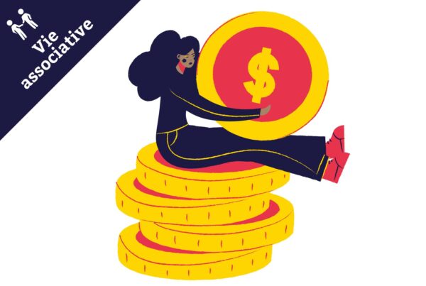 Femme assise sur de l'argent